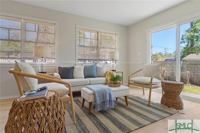 interior space featuring light wood-style flooring