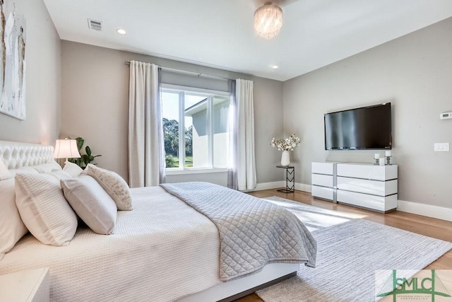 28 Delegal Rd, Savannah, GA 31411 - bedroom with recessed lighting, baseboards, visible vents, and wood finished floors