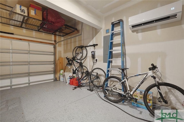 126 Canter Ct, Savannah, GA 31406 - garage featuring a wall mounted air conditioner