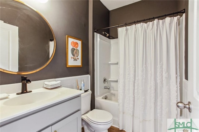 111 Troupe Dr, Savannah, GA 31407 - full bathroom featuring vanity and shower / bath combination with curtain
