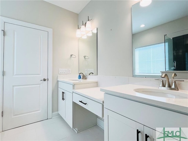 125 Long Creek Ln, Richmond Hill, GA 31324 - full bath with double vanity and tile patterned floors