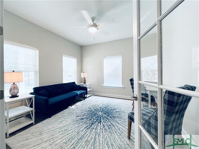 125 Long Creek Ln, Richmond Hill, GA 31324 - living room with a ceiling fan