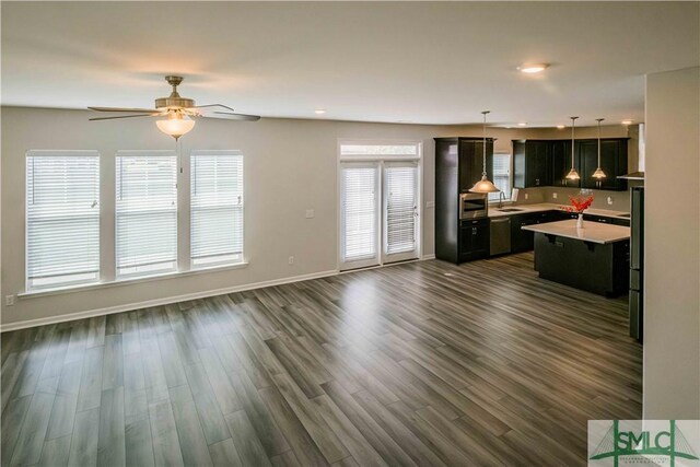 135 Sessile Oak Dr, Savannah, GA 31419 - interior space with light countertops, a sink, and open floor plan
