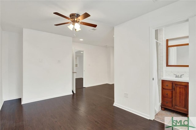 13 Burnt Tree Rd, Savannah, GA 31419 - spare room with ceiling fan, wood finished floors, and recessed lighting