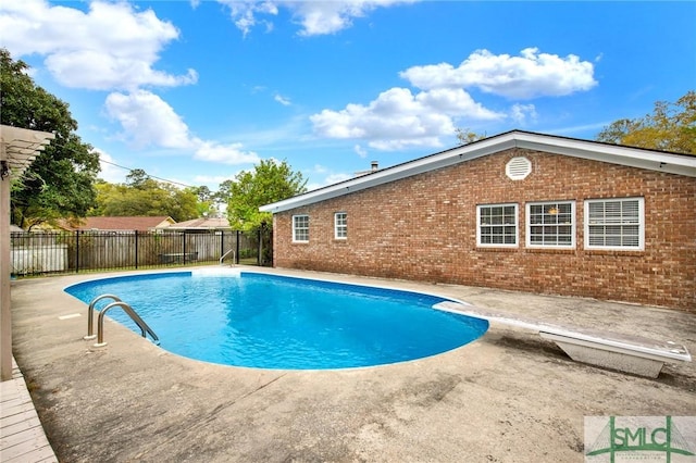 13 Burnt Tree Rd, Savannah, GA 31419 - view of swimming pool with a diving board and a patio