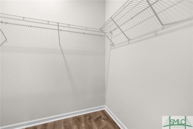 224 Benelli Dr, Pooler, GA 31322 - spacious closet with dark wood-style flooring