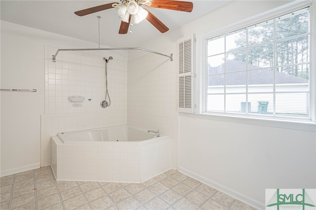 28 Raven Wood Way, Pooler, GA 31322 - full bathroom featuring tile patterned flooring, baseboards, and a ceiling fan