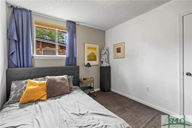 109 Seminole St, Savannah, GA 31406 - bedroom with carpet flooring, baseboards, and a textured ceiling