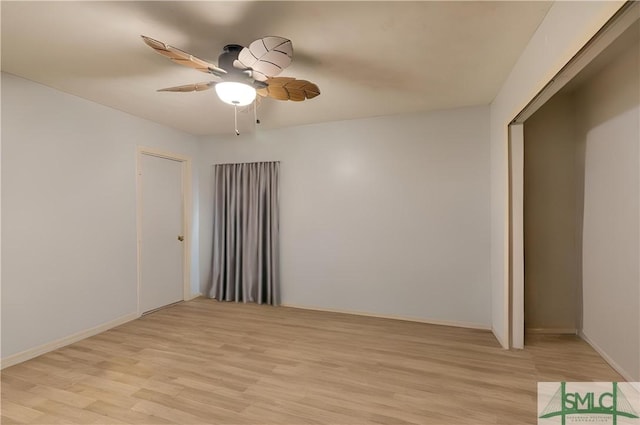 130 N Leeds Gate Rd, Savannah, GA 31406 - unfurnished bedroom with light wood finished floors and ceiling fan