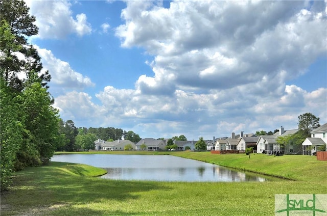 water view featuring a residential view