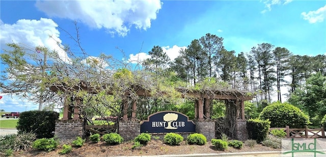 view of community sign