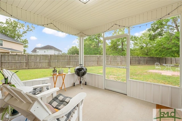 view of sunroom / solarium