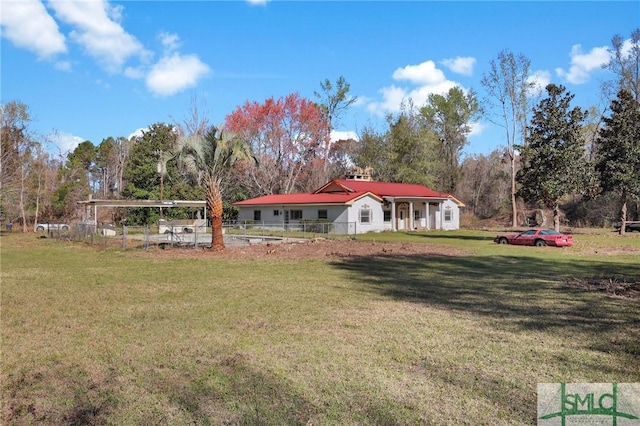 1505 Wilson Rd, Brooklet, GA 30415 - view of yard featuring fence