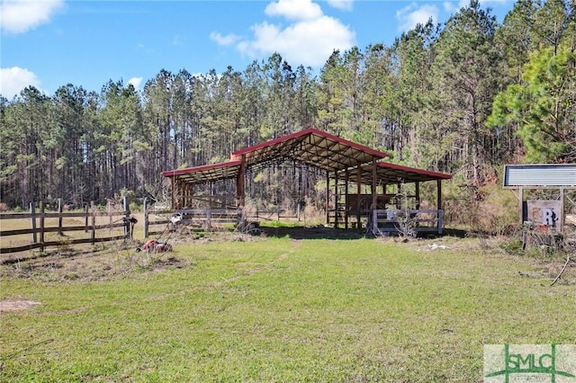 1505 Wilson Rd, Brooklet, GA 30415 - view of yard featuring a wooded view