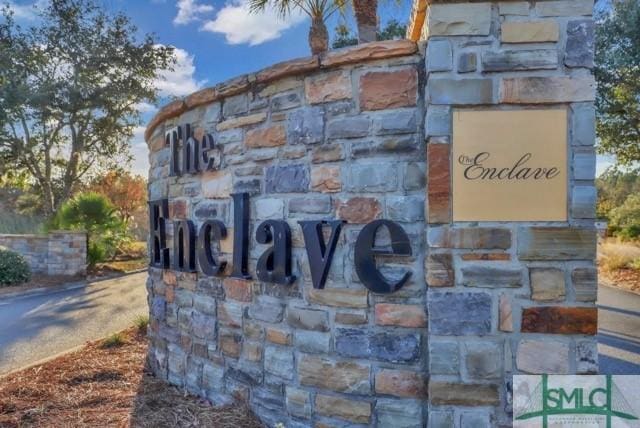 view of community sign