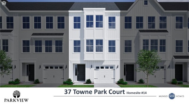 37 Towne Park Ct, Rincon, GA 31326 - view of front of property with board and batten siding and an attached garage