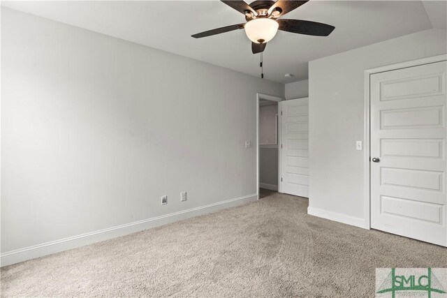 40 Saddlebrush Rd, Ellabell, GA 31308 - unfurnished bedroom featuring carpet, baseboards, and a ceiling fan