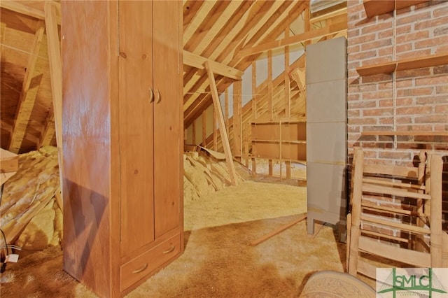 view of attic