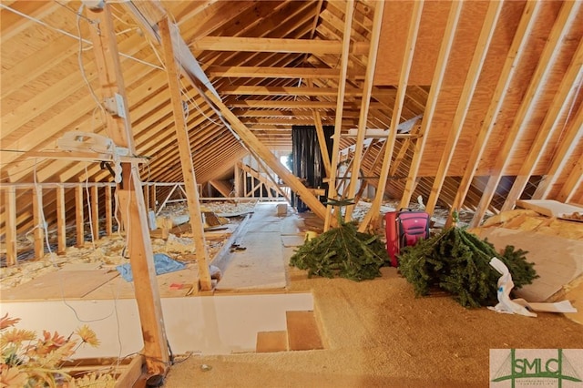 view of attic