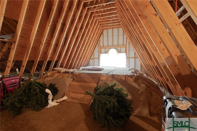 view of attic