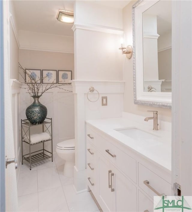 3411 Ponderosa Rd, Portal, GA 30450 - bathroom with tile patterned floors, vanity, and toilet