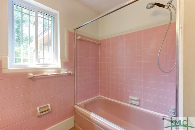12445 Deerfield Rd, Savannah, GA 31419 - full bathroom with bathing tub / shower combination and tile walls