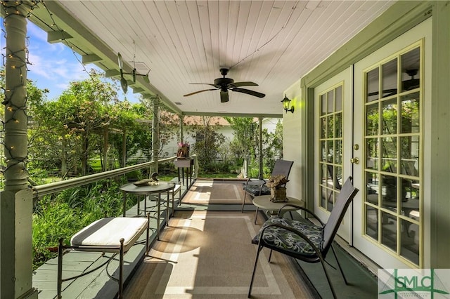 103 Church St, Bloomingdale, GA 31302 - exterior space featuring french doors and a ceiling fan