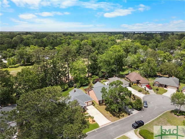 16 Oak Park Pt, Savannah, GA 31405 - birds eye view of property featuring a residential view and a wooded view