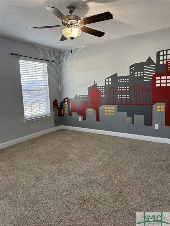 204 Grandview Dr, Hinesville, GA 31313 - interior space with ceiling fan, baseboards, and a textured ceiling