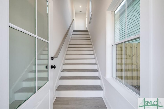 1615 Le Grand St, Savannah, GA 31401 - staircase featuring wood finished floors