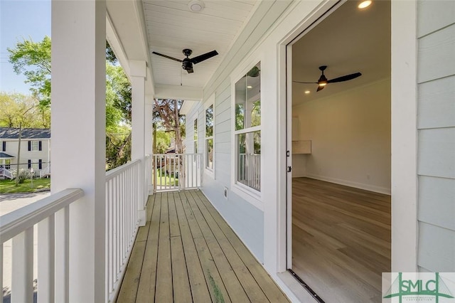 1615 Le Grand St, Savannah, GA 31401 - wooden deck with a porch and ceiling fan