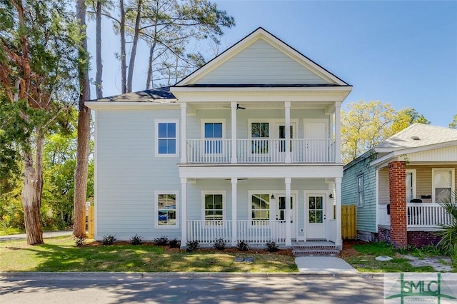 1615 Le Grand St, Savannah, GA 31401 - greek revival house featuring covered porch and a balcony