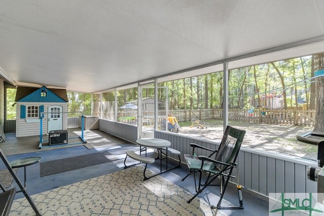 view of sunroom