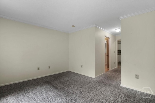12300 Apache Ave Unit 1212, Savannah, GA 31419 - empty room with carpet, crown molding, and baseboards