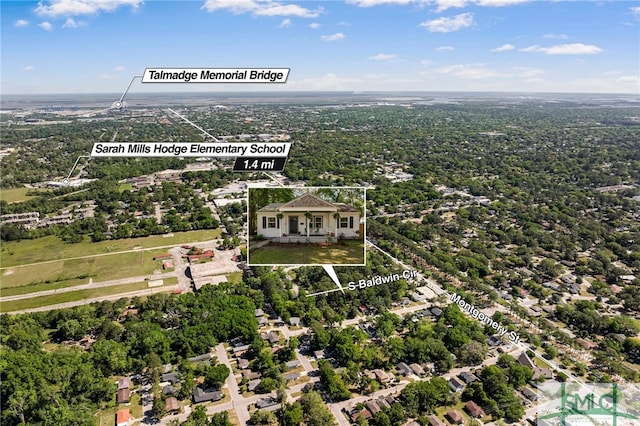 birds eye view of property