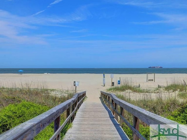property view of water with a view of the beach