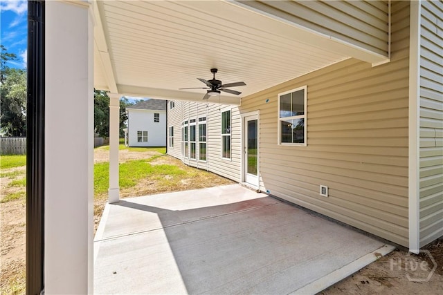 31 Oakmont Dr, Guyton, GA 31312 - view of patio featuring a ceiling fan