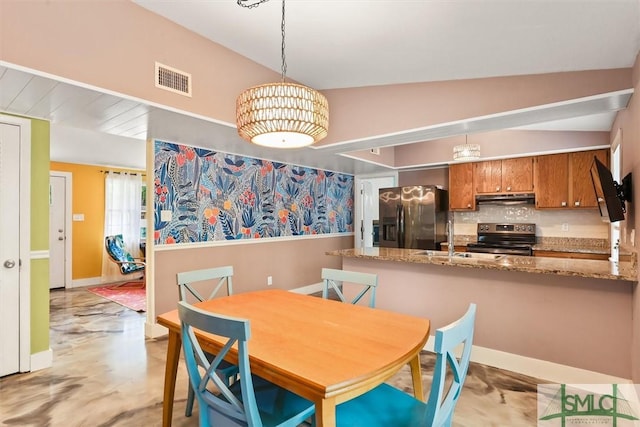 512 Winwood Pl, Savannah, GA 31419 - dining space featuring baseboards and lofted ceiling