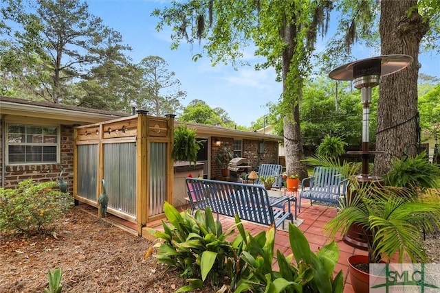 512 Winwood Pl, Savannah, GA 31419 - wooden terrace featuring a grill and a patio area