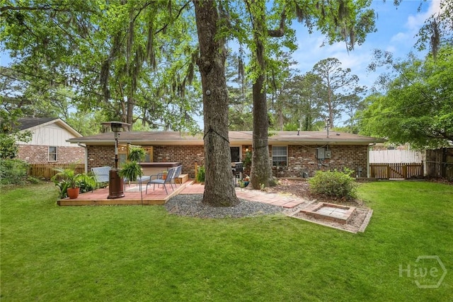 512 Winwood Pl, Savannah, GA 31419 - rear view of house featuring brick siding and a deck