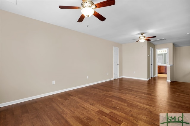 103 Regency Cir, Pooler, GA 31322 - unfurnished room featuring a ceiling fan, wood finished floors, and baseboards