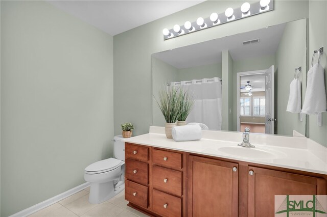 103 Regency Cir, Pooler, GA 31322 - full bath with tile patterned flooring, vanity, toilet, baseboards, and a shower with shower curtain