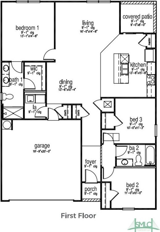 334 Elizabeth Dr, Brunswick, GA 31525 - floor plan
