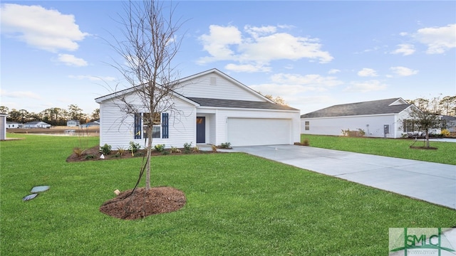334 Elizabeth Dr, Brunswick, GA 31525 - ranch-style house featuring a front lawn, driveway, and a garage