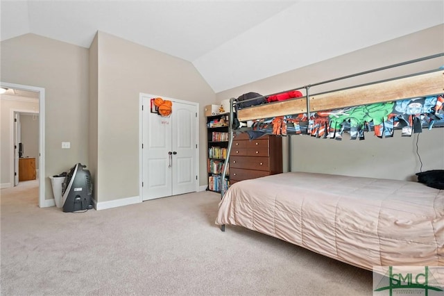 530 Briarcrest Dr NE, Ludowici, GA 31316 - carpeted bedroom with lofted ceiling and baseboards