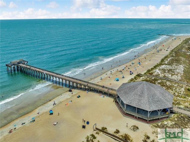 1217 Bay St Unit 230A, Tybee Island, GA 31328 - birds eye view of property with a view of the beach and a water view