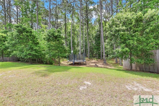 378 Southwilde Way, Pooler, GA 31322 - view of yard featuring fence and a trampoline