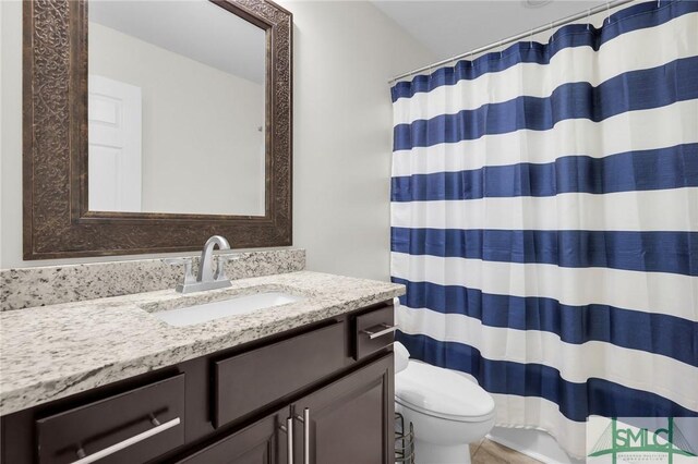 378 Southwilde Way, Pooler, GA 31322 - bathroom featuring vanity, toilet, and a shower with curtain