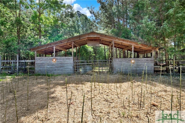 view of horse barn