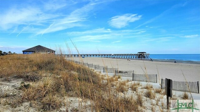 1609 Strand Ave Unit 206, Tybee Island, GA 31328 - water view featuring nearby beach and fence